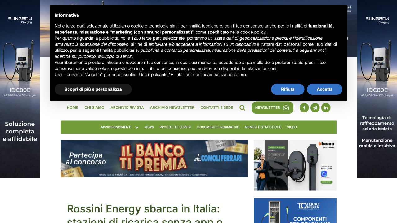 Screenshot dell’articolo di E-Ricarica