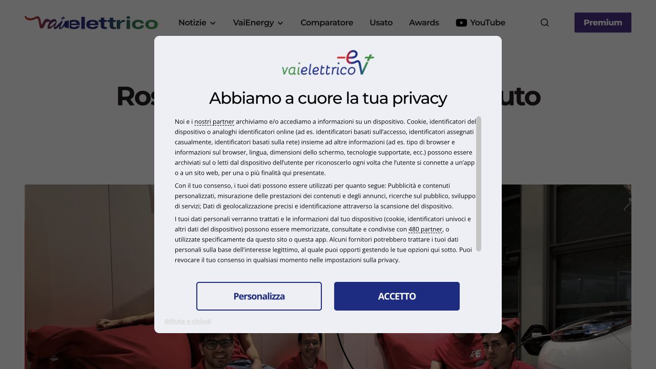 Screenshot dell’articolo di Vaielettrico